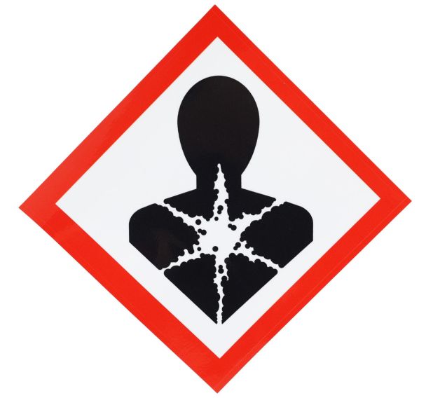 Panneau CLP - Risque sanitaire - Adhésif - 120x120 mm
