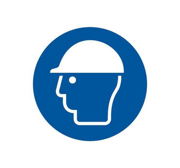 Panneau Casque de protection obligatoire - PVC - Manutan Expert