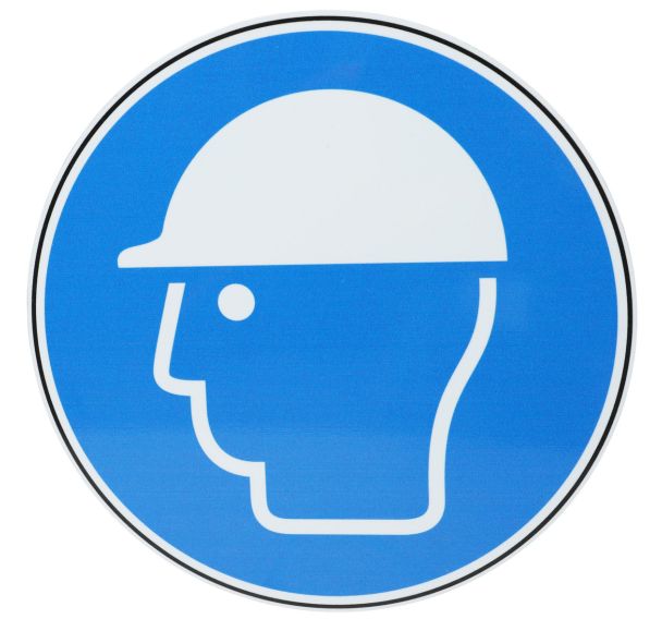 Panneau Casque protection obligatoire rond Aluminium 200 mm