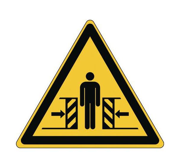 Panneau:Danger| Ecrasement 173 x200 mm