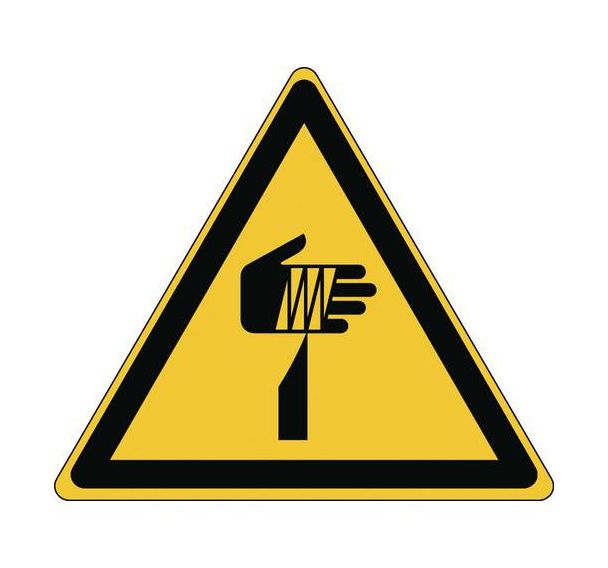 Panneau:Danger| Elément pointu 87 x100 mm