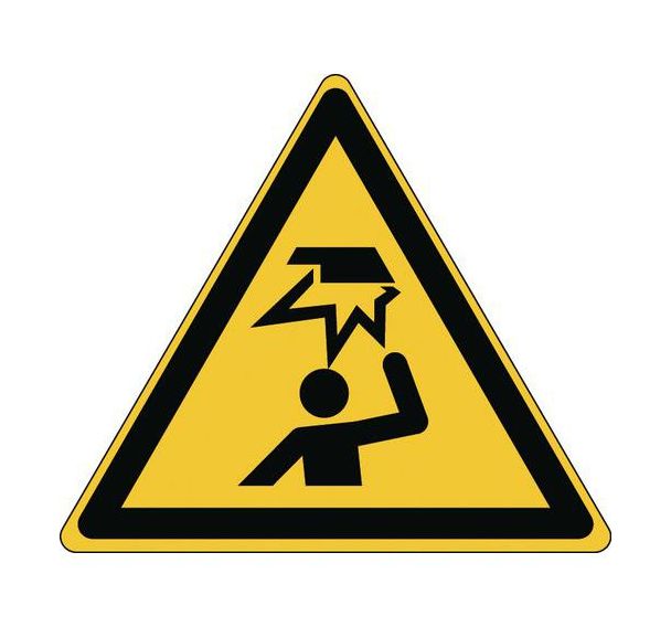 Panneau:Danger| Obstacle en hauteur 173 x200 mm