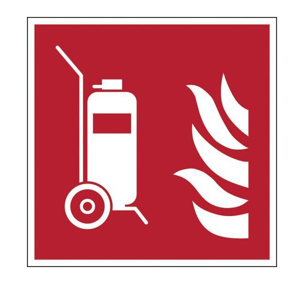 Panneau:Extincteur d'incendie sur roues 200 x200 mm