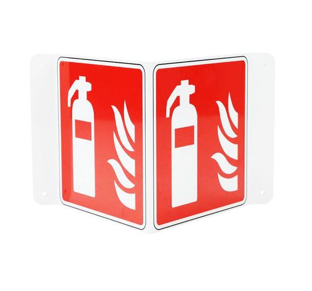 Panneau Extincteur incendie double face aluminium - Manutan Expert