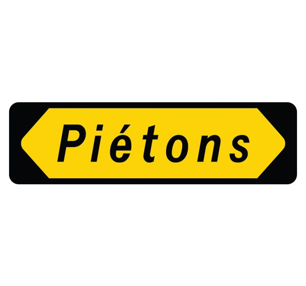 Panneau FP 1000x300 Piétons Classe 1