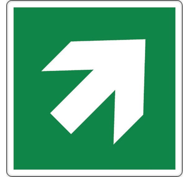 Panneau Flèche directionnelle 45° 350X350 Aluminium