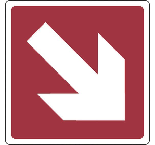 Panneau Flèche directionnelle 45° 350X350 Aluminium