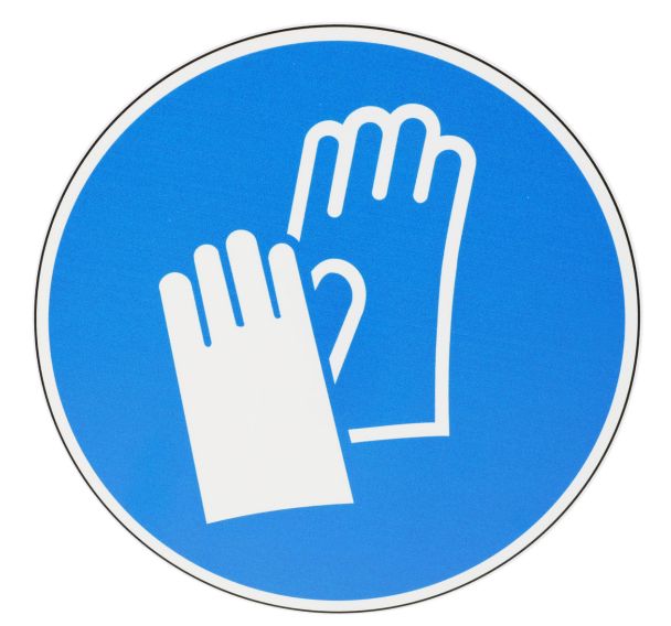 Panneau Gants de protection obligatoires - PVC - Manutan Expert