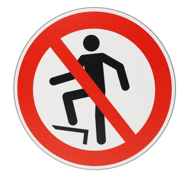 Panneau Interdiction de marcher sur la surface - PVC - Manutan Expert