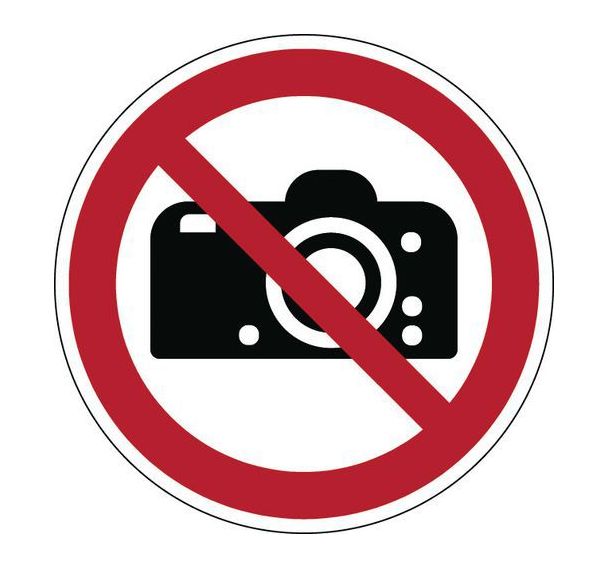 Panneau:Interdiction de photographier 200 mm