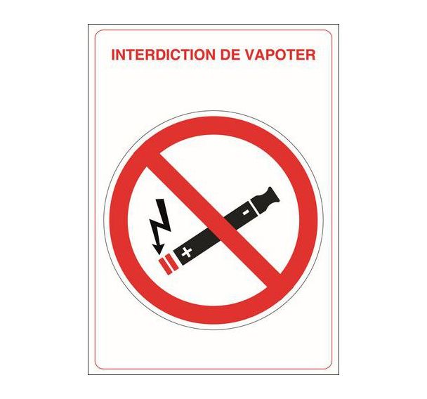 Panneau Interdiction de vapoter - Pavo