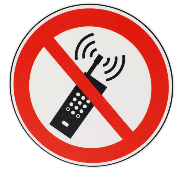 Panneau Interdit d'activer téléphones mobiles - PVC - Manutan Expert