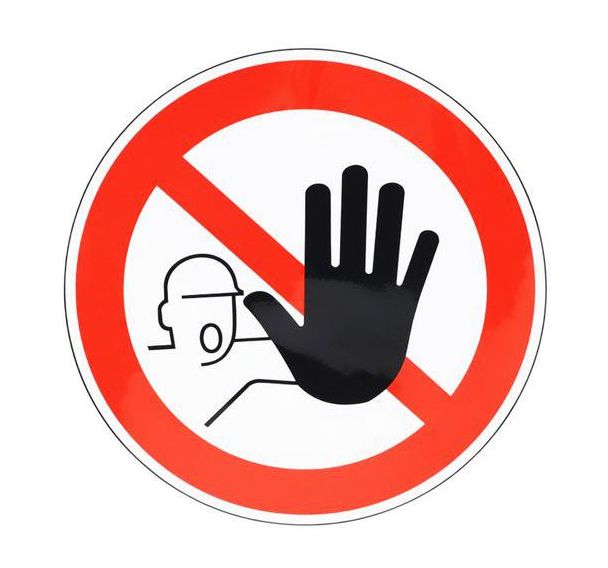 Panneau Interdit personnes non autorisées adhésif - Manutan Expert