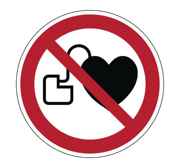 Panneau Interdit personnes porteuses stimul. cardiaque 200Ø