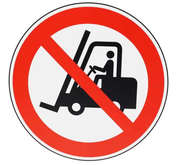 Panneau Interdit véhicules industriels - PVC - Manutan Expert