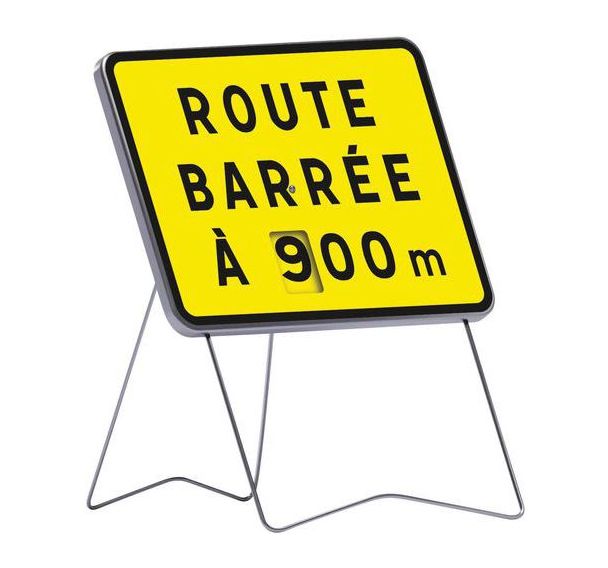 Panneau KC1 Route barrée (disque chiffres) - C1 - 800x600