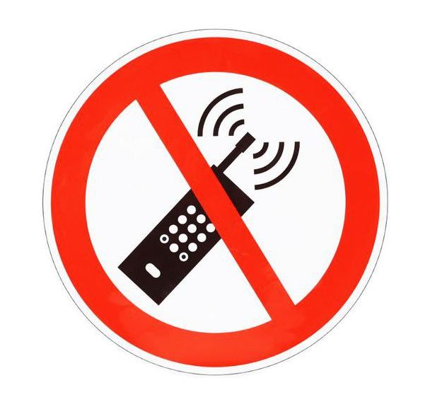 Panneau Ne pas activer téléphones mobiles adhésif- Manutan Expert