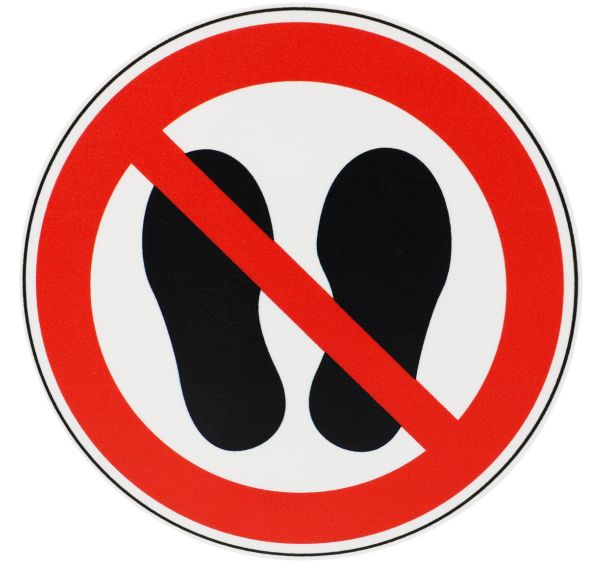 Panneau Ne pas marcher/stationner à cet endroit PVC - Manutan Expert