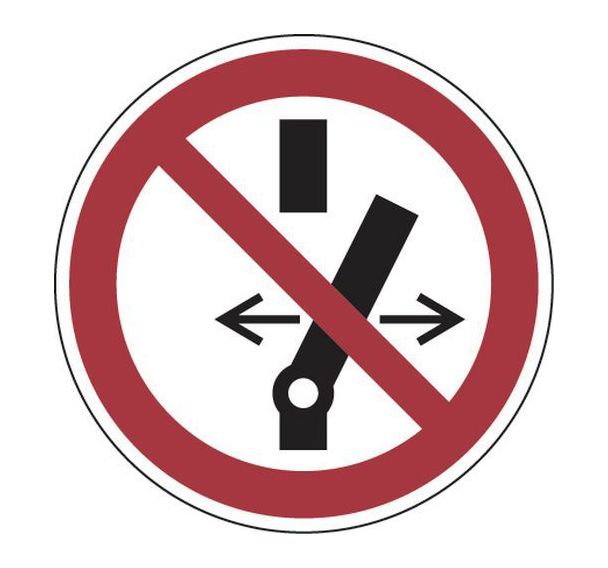 Panneau Ne pas modifier position interrupteur ø 30CM-Adhésif