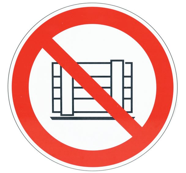 Panneau Ne pas obstruer le passage  Aluminium  300 mm