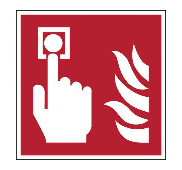 Panneau Point alarme incendie photolumi. rigide 200 x 200 mm