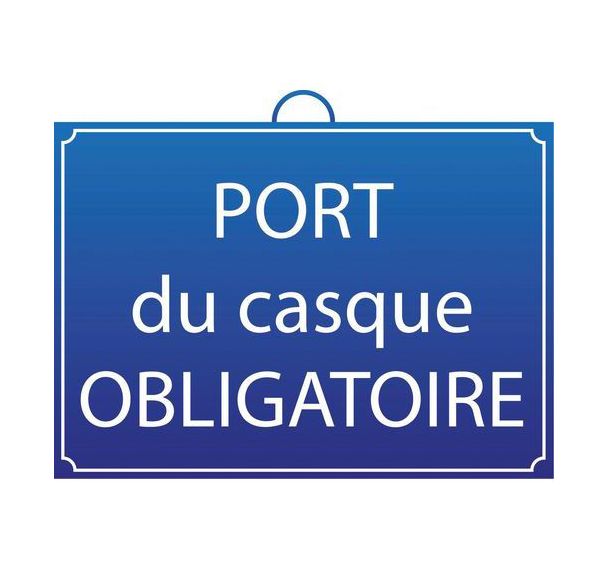 Panneau ''Port du casque obligatoire''