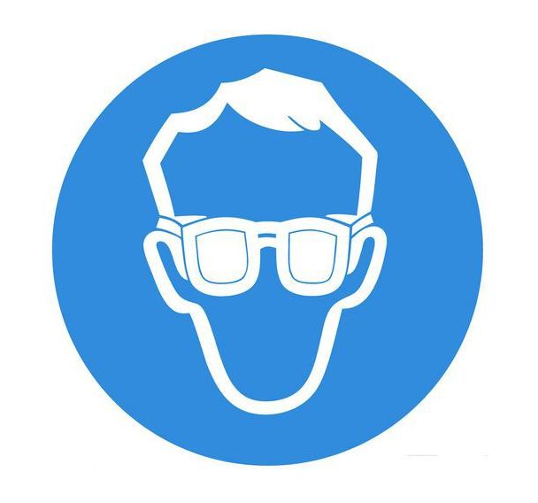 Panneau Porter des lunettes de protection - Systemtext