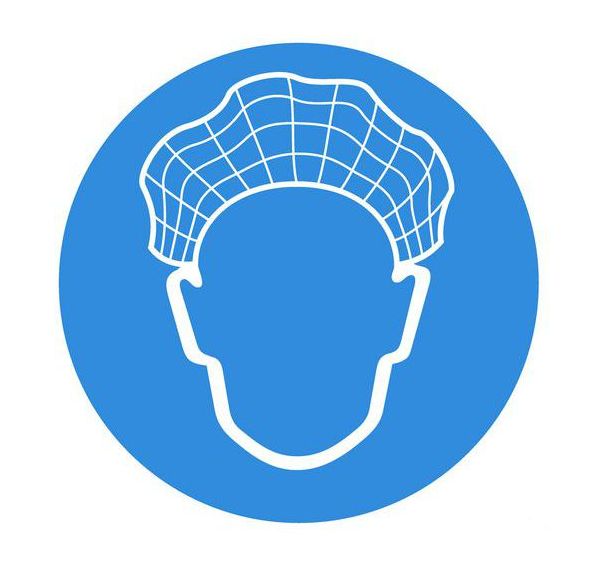 Panneau Porter un filet à cheveux - Systemtext