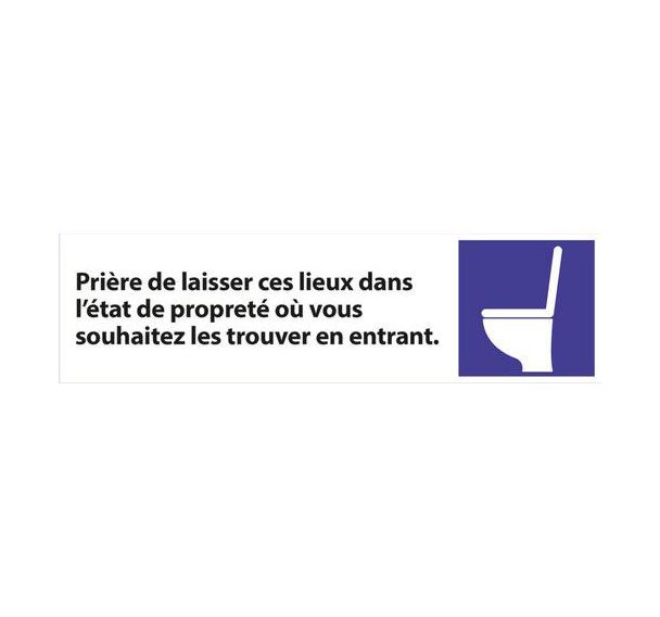 Panneau Prière de laisser ces lieux propres - Pavo