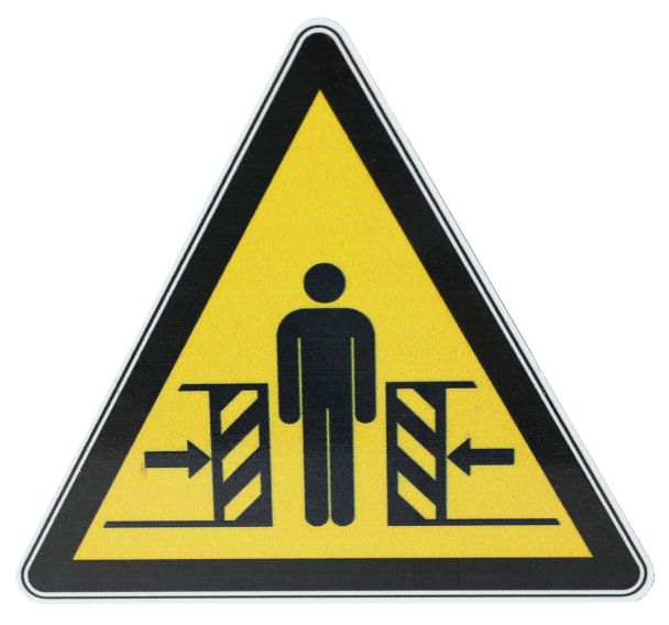 Panneau Risque d'écrasement des membres Aluminium 120 mm