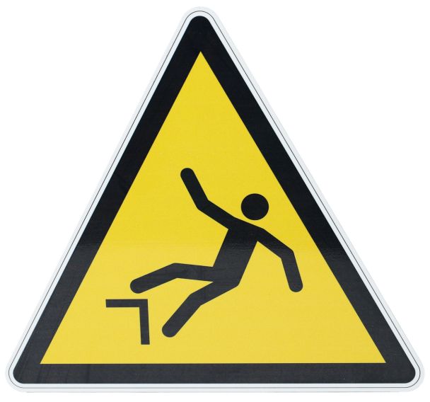 Panneau Risque de chute avec dénivellation Aluminium 300 mm