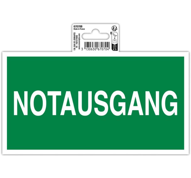 Panneau Sortie de secours - 20x11cm - Exacompta