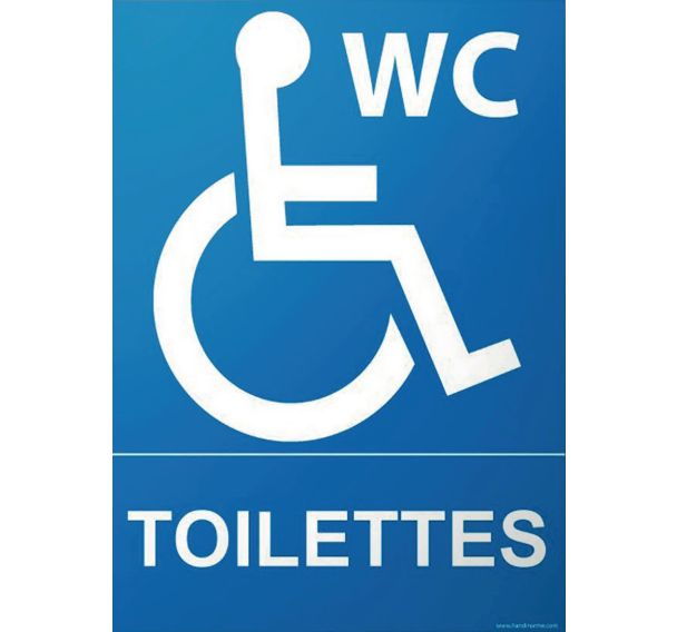 Panneau WC handicapés PVC 300 x 420 mm