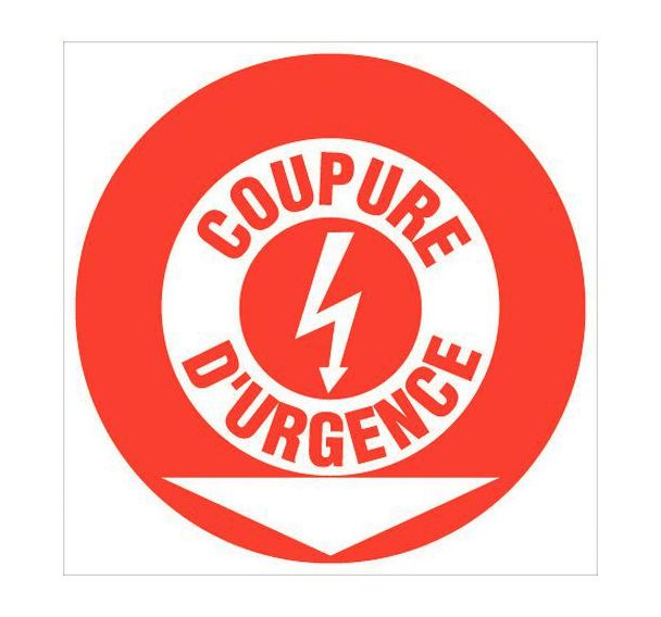 Panneau anti-incendie coupure d'urgence rigide