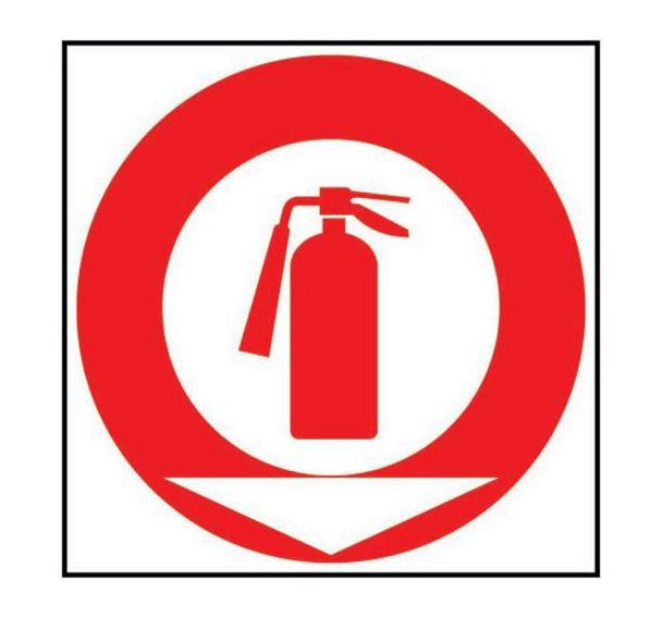 Panneau anti-incendie emplacement extincteur rigide