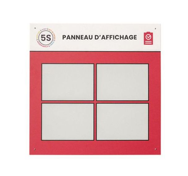 Panneau d'affichage Blanc et Rouge