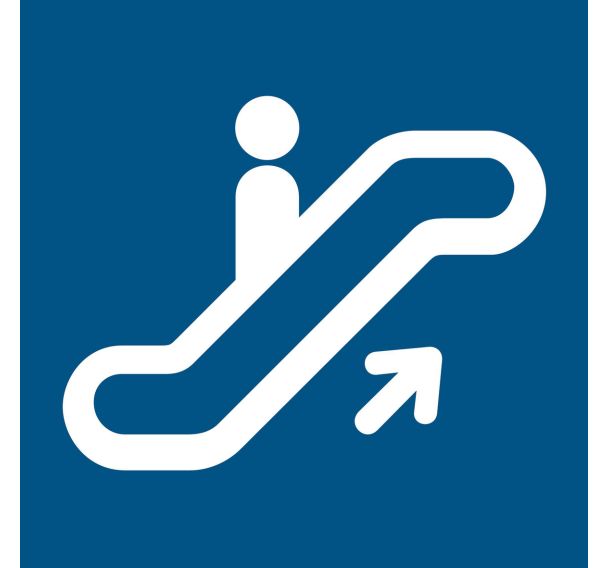 Panneau d'information Escalator vers le haut - Djois Made By Tarifold