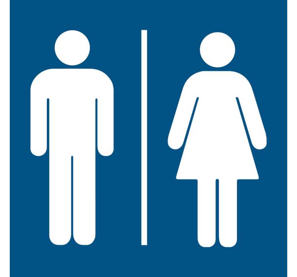 Panneau d'information - WC femmes et hommes - Djois Made By Tarifold