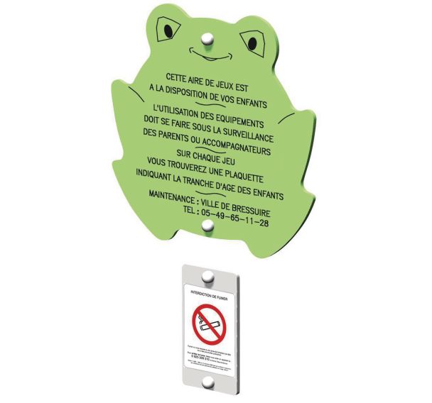Panneau d'information grenouille