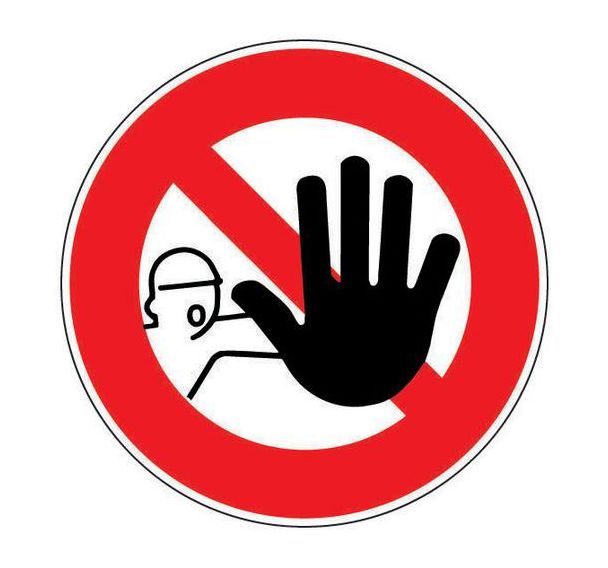 Panneau d'interdiction - ''Accès interdit aux personnes non-autorisées'' - Adhésif