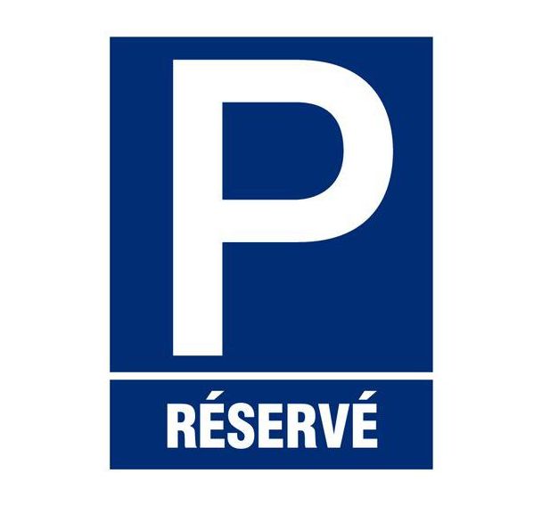 Panneau d'obligation -  Parking  réservé - Rigide 33x40 cm