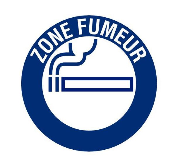 Panneau d'obligation -  Zone fumeur  - Rigide Ø 30 cm