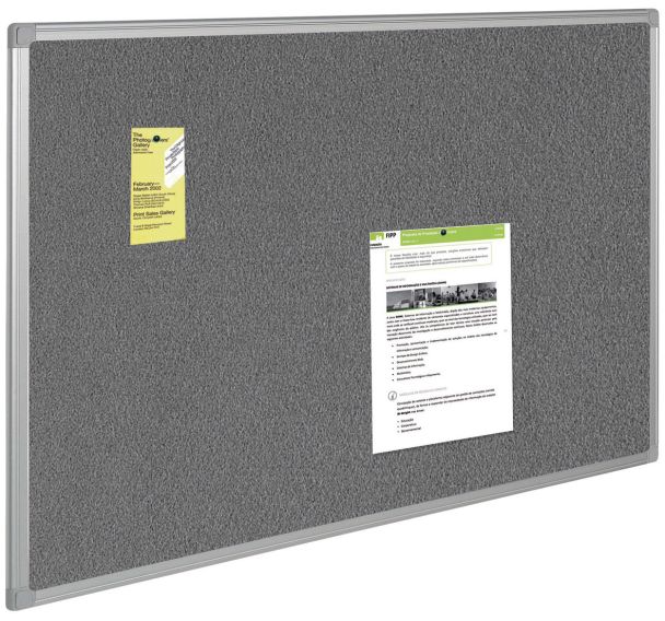 Panneau d'affichage textile - Gris