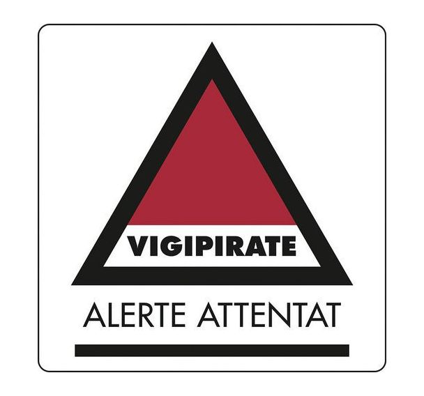 Panneau danger - Alerte attentat - Adhésif