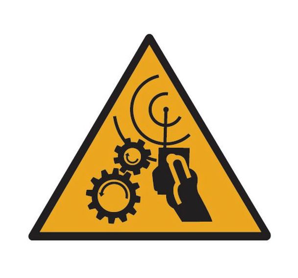 Panneau danger - Appareil commande à distance - Aluminium