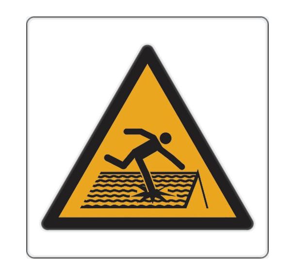 Panneau danger - Attention toit fragile - Aluminium