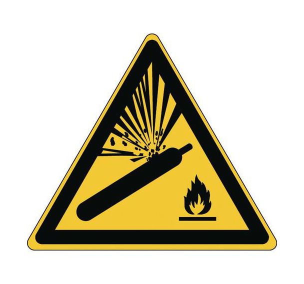 Panneau danger - Bouteille pressurisée - Rigide
