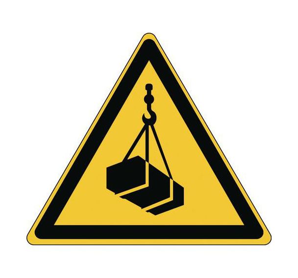 Panneau danger - Charges suspendues - Rigide