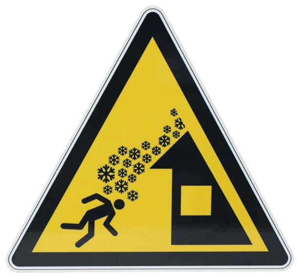 Panneau danger - Chute de neige du toit - Aluminium - 200 mm