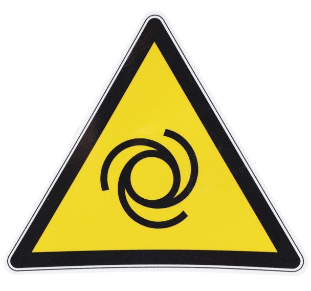 Panneau danger - Démarrage automatique - Adhésif - 100 mm